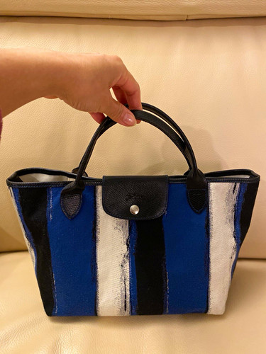 Longchamp blue black - longchamp, blue/black/white