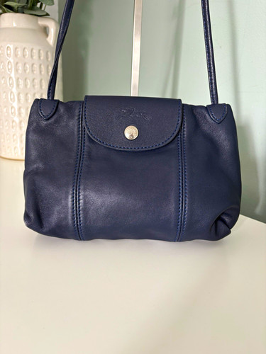 Longchamp navy leather - navy,