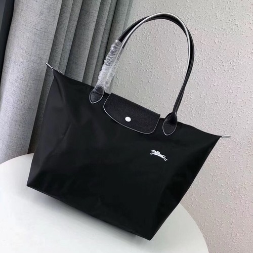 Longchamp bag black embroidery - longchamp,