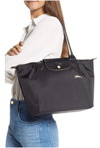 Longchamp bag black embroidery - longchamp, bag/black