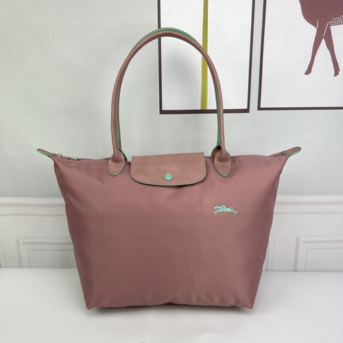 Longchamp bag pink embroidery - longchamp, bag/pink