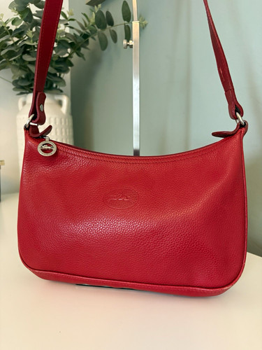 Longchamp red pebbled - longchamp,