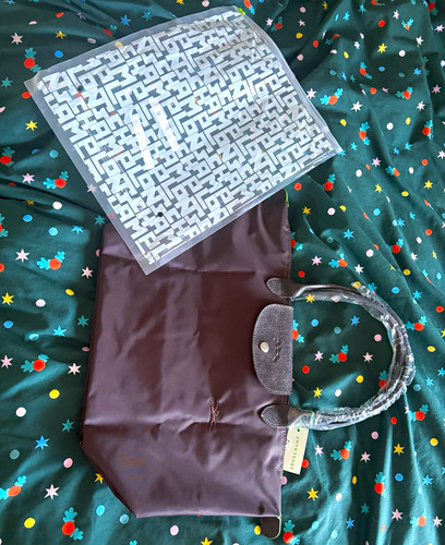Longchamp brown nylon - nylon, &