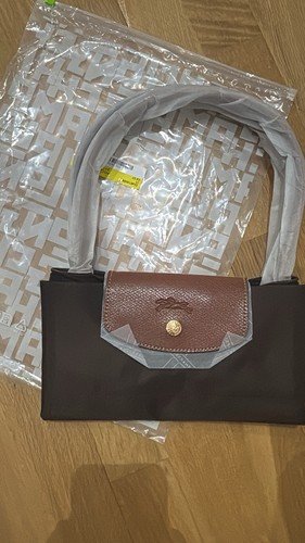 Longchamp dark brown tote bag - longchamp,