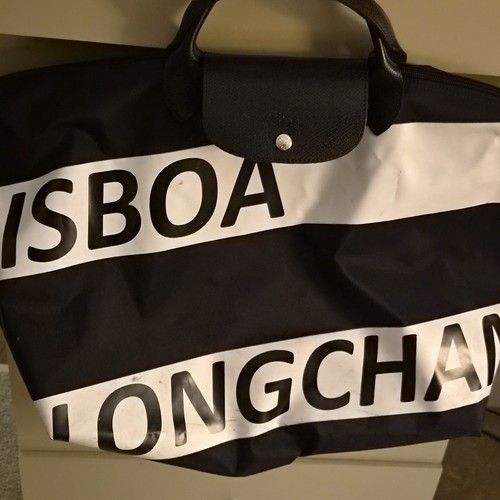 Longchamp black white - black, logo
