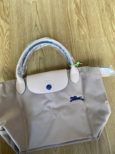Longchamp beige nylon leather - longchamp, nylon/leather