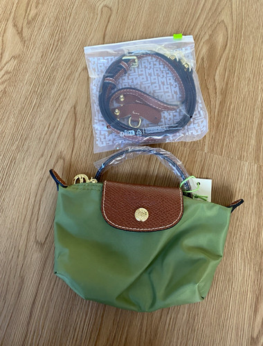 Longchamp green nylon leather - longchamp,