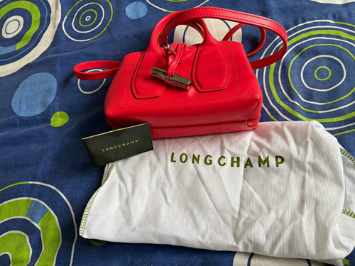 Longchamp red leather small - longchamp,