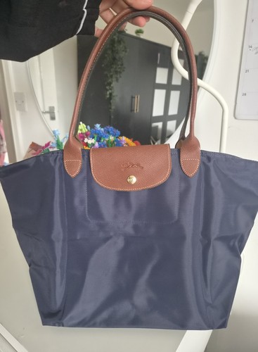 Longchamp large navy blue tote - large,