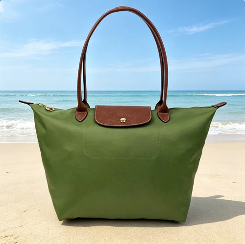 Longchamp handbag green large - longchamp,